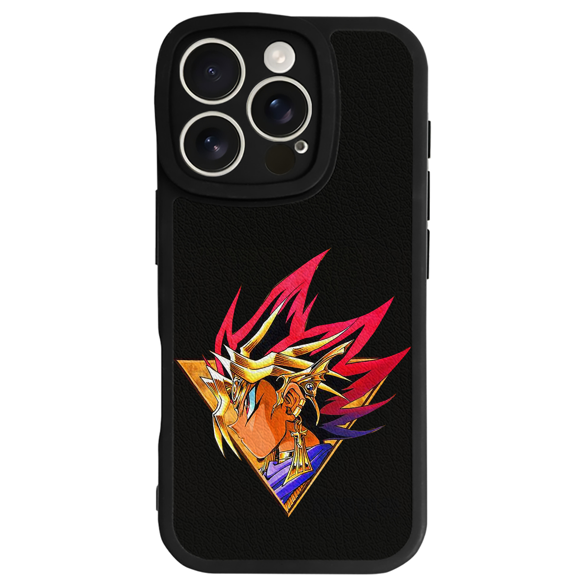 （画像用） 遊☆戯☆王 Yu-Gi-Oh! 【iPhone 16シリーズ対応】シリコンスマホケース（レザー調） 材質：シリコン